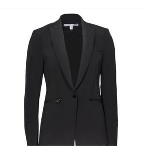 Veronica Beard Scuba Blazer Jacket Black size 16 in good condition